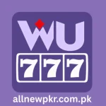 WU777 Game logo with 777 slot design on purple background